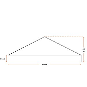 15′ Wide White Canopy