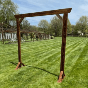 Rustic Wood Wedding Arch 7′ x 7′