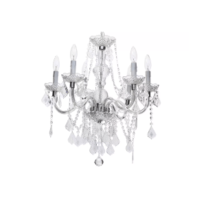 6 Arm Crystal Glass Chandelier