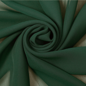 Hunter Green Chiffon