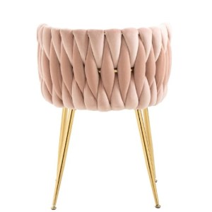 Velura Dining Chair – Rose Pink
