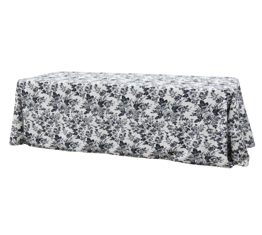 Luxe Floral Table Linen - Black - Image 3