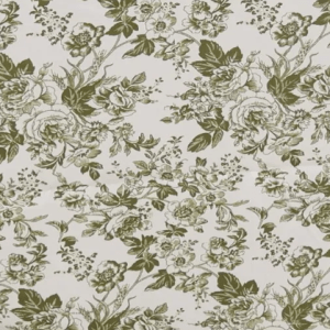 Luxe Floral Table Linen - Olive Green