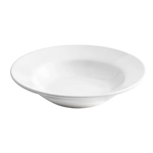 White Wide Rimmed Bowl - 10oz