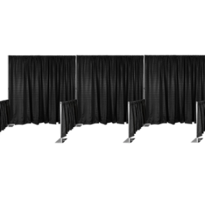 Trade Show Booth – 8′ Pipe and Drape Set with 3′ Dividers